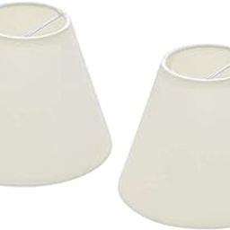 HEAVENGLOW 2X Pastoral Style Lamp Shade Lamp Dust Cover Clip On Cloth Hanging Light White-image-53