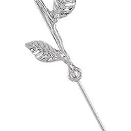 Fashion Men Rose Floral Lapel Stick Brooch Pin Suit Tuxedo Corsage Accessory (Silver)-picture-29