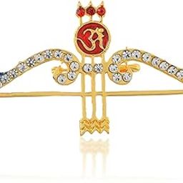 Gold Plated Brass Om Enamel Jai Shri Shyam Symbol Ji Brooch Jewellery for Men Women-28