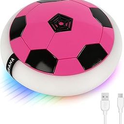 Mirana C-Type USB Rechargeable Battery Powered Hover Football Indoor Floating Hoverball Soccer | Air Football Smart | Made in India Fun Toy Best Gift for Kids Boys and Girls 2-10 Years (Pink)-9