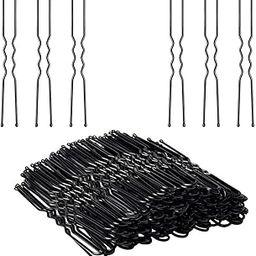 U Hair Pins for Women & Girls | Juda Pins (Pack Of 100) (With Storage Box) (7cm Long) | Stylish U-Shaped Hairpins for Hairstyling | Hair Styling Accessories Clips (Black)-image-43