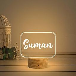 Gift Me Bazar Personalized Name LED Night Table Lamp With Warm White Light & On/Off Touch Button | Birthday Anniversary Valentine Day Gift for Loveable Person-image-102