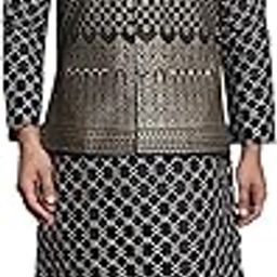 (Since 1958 Men's Silk Blend Kurta and Pyjama with Nehru Jacket-picture-21