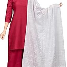 Women's Viscose Handloom Dupatta With Tassels (32" X 2.35 Meters)-image-2