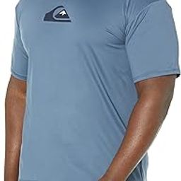 Men's Standard Solid Streak Short Sleeve Rashuguard UPF 50 Sun Protection Surf Shirt-image-10