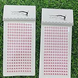 Paaroots Pack of 2 Pink Sheets of Self Adhesive Stone Stickers, Rhinestones Stickers for Art and Craft, DIY, Eye and Hair Makeup Festival Face Jewels Hair Gems Sticker for Nail Art, Project Activity-picture-15