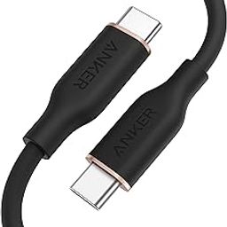 Anker Type C to Type C 100W Flow Cable, 3ft Black, Powerline III Flow Cable, Super Fast Charging Cable (50% Charge in 30 mins), 25X More Durable, Data Sync Compatibility & Power Delivery (PD)-1