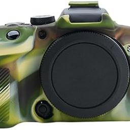 Silicon Cover Protective Camera case Cover Compatible for Canon EOS R10 - Military Green-image-13
