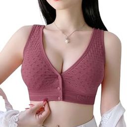 Women's Full Coverage Nursing Maternity Bra with Front Button Closure, Wirefree, Padded, Super Combed Cotton Elastane Stretch-image-6