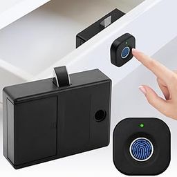 Escozor Smart Furniture Digital Keyless Lock for Home (Plastic Body Fingerprint C-Amaze) With Each Different E-Key, Black-25