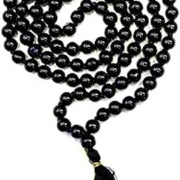 RUDRAKSHA AND GEMSTONE STORE सुलेमानी काला हकीक lab Test सर्टिफिकेट Sulemani Kala Aqeeq Stone Black Hakik Mala/Black Agate Mala/Black Hakeek Mala/Black Stone Mala Original Certified Japa Mala for Jap-image-16