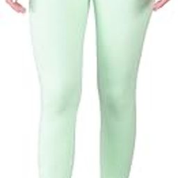 Women's Cotton Leggings | Soft, Stretchable & Comfortable | Available in S to 3XL | Perfect for Casual, Gym, Yoga Finest Fabric, Full-Length, High-Waisted Design - Pista-picture-1