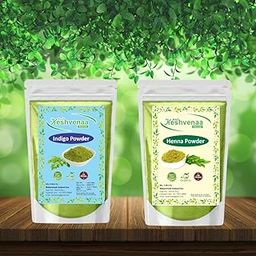 Keshvenna Naturals 100% Pure and Natural Henna Powder and Indigo Powder Combo Pack for Hair Colour/Natural Hair Dye/Hair Color (50 gm Each X 2 = 100gm)-image-29