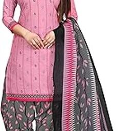 Women's Cotton Printed Unstitched Salwar Suit Material (Baby Pink)-image-23
