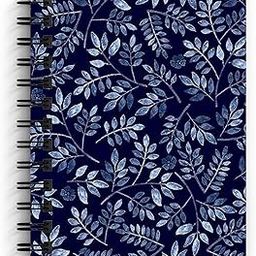 Handcrafted Hard Cover Unruled Paper Spiral Bound Printed Journal Diary Notebooks for Girls and Boys Wire Binding Memo Notepads Diary Notebooks Planner (160 Pages, A5 Size)-1