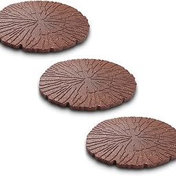 Sharpex Combo 3 Rubber Stepping Stones for Garden Cracked Log Brown Design Decorative Walkway for Outdoor Pathway, Lawn, Yard, Home, Landscaping Perfect Personalized Stepping Stones (3)-image-18