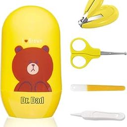 Dr Dad Baby Nail Clipper Safety Cutter Toddler Infant Scissor Manicure Pedicure Care Kit Multicolour (Set 4)-image-10