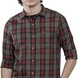 Men's Cotton Regular Fit Checkered Full Sleeves Cutaway Collar Casual Shirt-image-39
