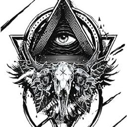 Simply Inked Illuminati Temporary Tattoo Designer Tattoo for Girls Boys Men Women waterproof Sticker Size: 5.92 x 8.4 inch l Multicolor l 2g-30