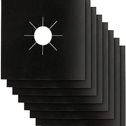 CUBIZ [Pack of 4] Heat-Resistant Gas Stove Protectors | Reusable Gas Stove Burner Covers | Gas Stove Mat Cooker Protector for Home Kitchen Gas Stove-image-97