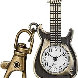 Men's Portable Ultra-Thin Uncovered Quartz Pocket Watch with Key Chain,Portable Quartz Arabic Digital Dial Pocket Watches for Men-image-43