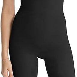 High-Waisted Tummy Control Shapewear Shorts, Black, Seamless Compression Body Shaper-image-96
