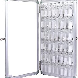 LEPOSE Key Holder for Wall Stylish, Key Holder, 48 Key Slots Key Stand for Wall, Key Stand, Key Holder for Wall, Key Hangers for Wall, Wall Mounted Key Box, Secure Key Cabinet, Key Manager (Metal)-image-28