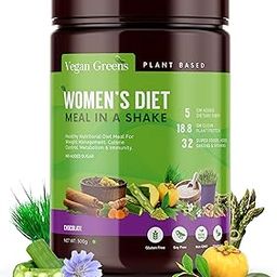 Vegan Greens Women Diet Meal in a Shake With Ayurvedic Herbs- Healthy Meal Replacement Shake For Weight Management, Calorie Control Metabolism & Immunity (500g, Chocolate)-image-83