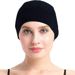 Urob Cotton Lycra Women Soft Sleep Cap for Hair Loss Chemo Unlimited Uses (Black)-image-64