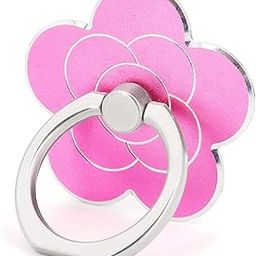 KolorFish Universal Mobile Phone Ring Holder Flower Finger Ring Grip Stand 360° Rotation 180° Flip Kickstand Compatible with All Smartphones (Pink)-image-99