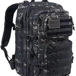 Military Tactical Backpack, 45L Large Army 3 Day Assault Pack, Molle Backpack, Emergency Pack, Travel Mountaineering Bag, Hiking Backpacks Ideal for Camping, Hunting, Hiking, Outdoor Adventure-image-25
