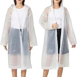 Raincoat -PVC Transparent Water Proof Reusable Poncho Rainwear with Hoodie & Travel Pouch for Adult,Unisex (Pack of 1)-picture-37