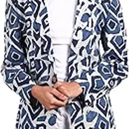 indophilia Women's Indigo Cotton Blazer-picture-27