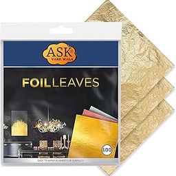 Gold Leaf Sheets for Art - 100 Pack - Imitation Gold Foil Sheets 3.15" x 3.35", Painting Gilding Crafts Decoration-29