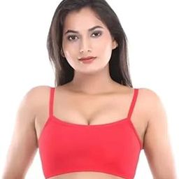 Women's Sports Bra, Coral Red, Spaghetti Strap, Medium Support-picture-16