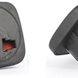 Hasanat Essentials - Suchko Multi Travel Adapter, Universal UK/US/AU to EU Power Adapter with Shutter and Indicator, Black, Schuko Connector-46