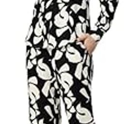 2 Piece Women's Co-ords Set Premium Viscose Rayon Shirt Dickey Collar Full Sleeve Regular Fit Casual Shirt & Trousers Printed Design-image-44