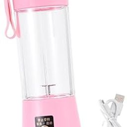 FELTECHELECTR Mini Portable Rechargeable Electric Juicer Bottle Fruit Blender Mixer with Random Blades Pink for Fresh Juice Smoothies Go Drinks-picture-27