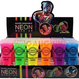 53ARTS Neon Paint Fluorescent Water Washable Body Face Paint Makeup Flash Tattoo Halloween Painting Drawing Pigment Party Cosplay Set of 24-picture-15