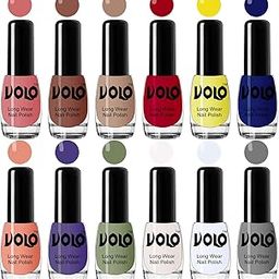 Volo Best Affordable Gloss Nail Polish Combo 12 Pcs Full Year Collection(Candy, Nude, Nude, Red, Yellow, Blue, Peach,Purple, Green, White, Top Coat, Grey) 60 ML-image-75