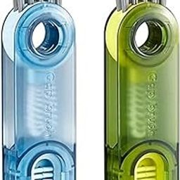 RBTTHO 3-in-1 Tiny Cleaning Brush Set, 2 Pack, Multi-Purpose Cup Lid Gap Cleaner, Silicone Bottle Brush for Baby Bottles, Water Bottles, Tumblers-image-1