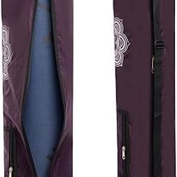 PANFIKH Yoga Mat Bag Holder - Waterproof Cover with Adjustable Shoulder Strap Suitable for mat up to 8mm (Marron)-21