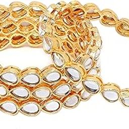 Gold-Plated White Kundan studded Bangles Jewellery Set for Girls and Women (Set Of 4)-image-27
