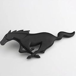 AutoBizarre 3D Raised Mstang Horse Black Metal Monogram Emblem Badge Sticker for All Cars & Bikes (Black)-12