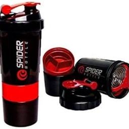 LSARI Rubber Spider Protein Gym Shaker Bottle for Gym - 500 Milliliters, Black…-image-2