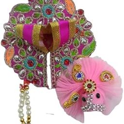Laddu Gopal Poshak for Size-0 Bal Gopal Idol | Traditional Krishna Dress | Janmashtami Vastra | Fabric Costume for Baby Krishna | Murti Poshak for Pooja & Shringar | Vaishnavi Enterprises (Purple)-image-22