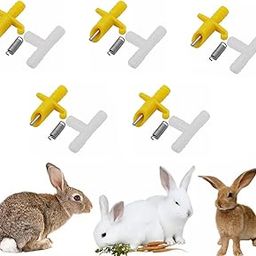 CJ Farns-Automatic Nipple Drinker Rabbit Bunny Hare Pig Feeder (Yellow) -5 Pieces-image-3