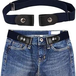 Buckle Free Adjustable Men Women Belt, No Buckle Invisible Elastic Belt for Jeans Pants, Fits waist 28"-48" Inch (Blue, 2)-image-23
