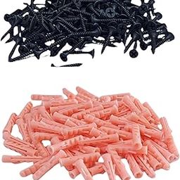 Dry Wall Screw for Fixing Wood, Plywood, Plasterboard,Size 25 mm / 1" inch, (100 Pieces) with 1 inch (32 Mm) Wall plugs 100 pieces-15