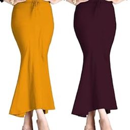 Women’s Perfect Curvy Look Saree Shapewear (Yellow__Purple Petticoat Combo (XL)-1)-image-70